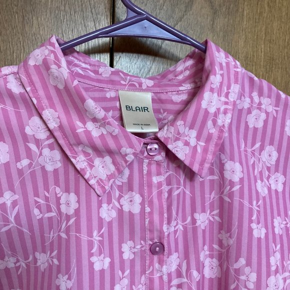 Blair Fiesta 3/4-Sleeve Side-Pocket Button-down Tunic - Picture 3 of 15